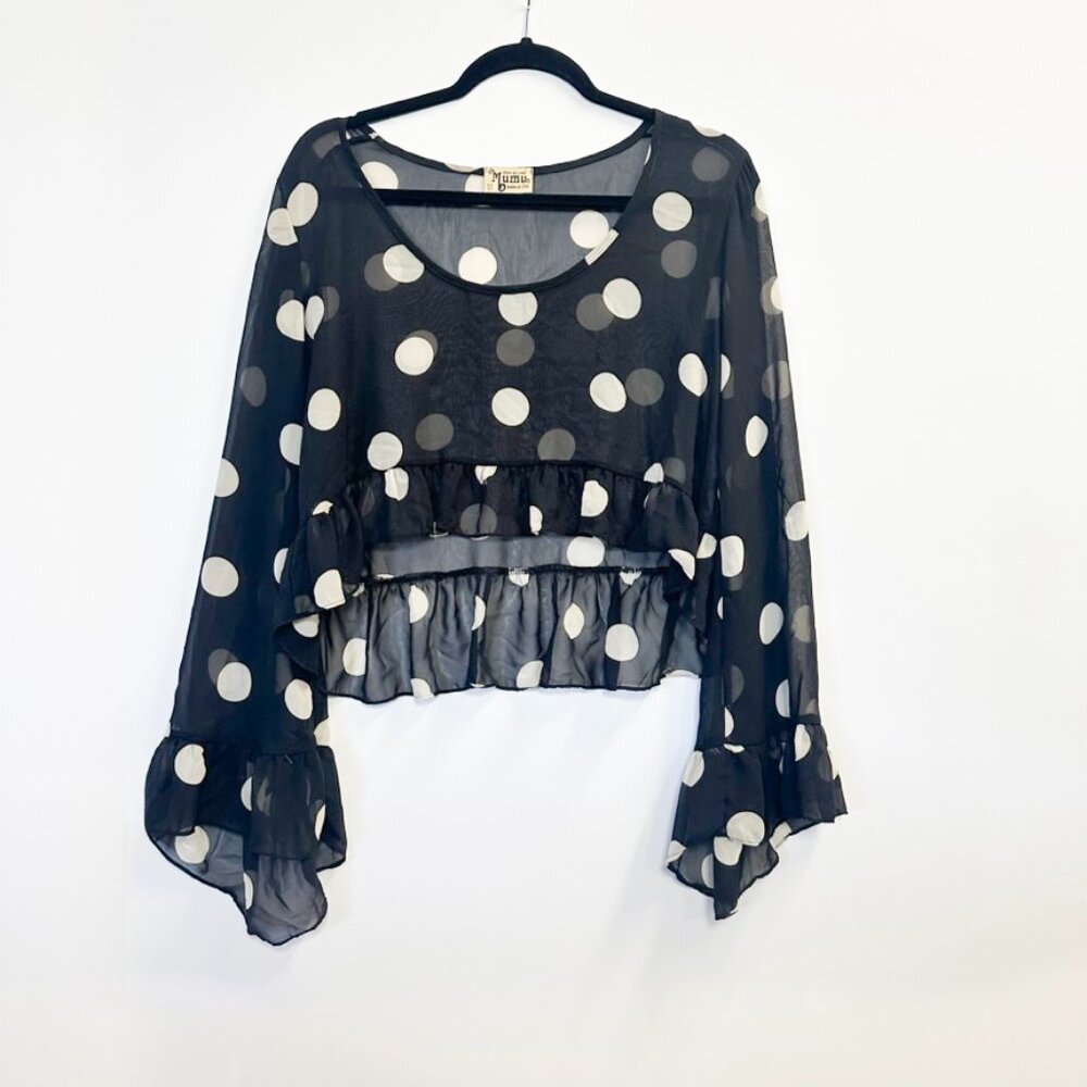Show me your MuMu Polka Dot Long Sleeve Top. SZ M